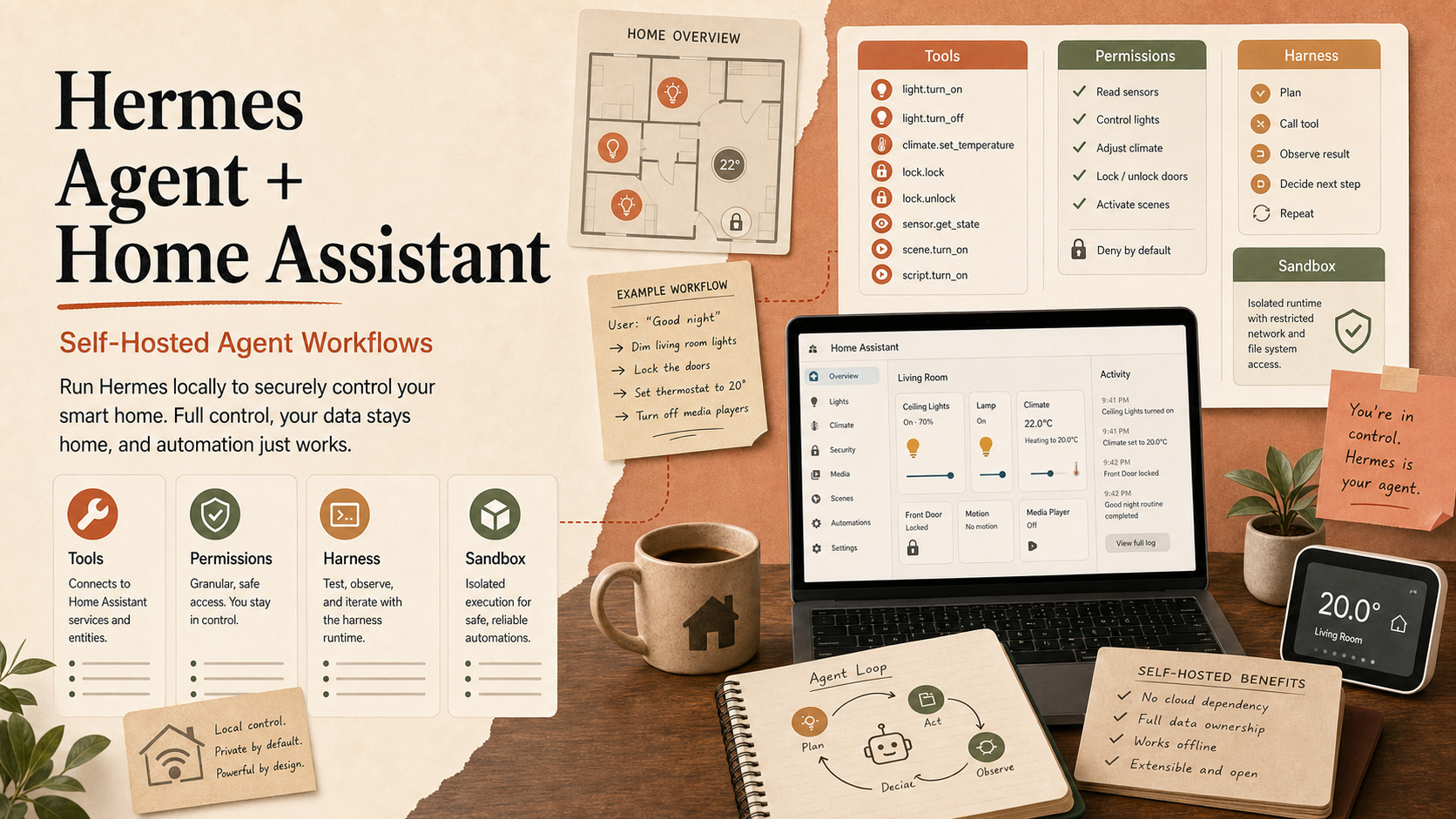 Hermes Agent and Home Assistant — agents are harnesses, not magic models