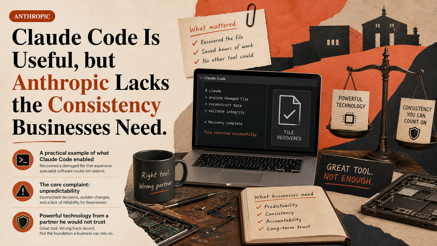 Claude Code Is Useful, but Anthropic Lacks the Consistency Businesses Need