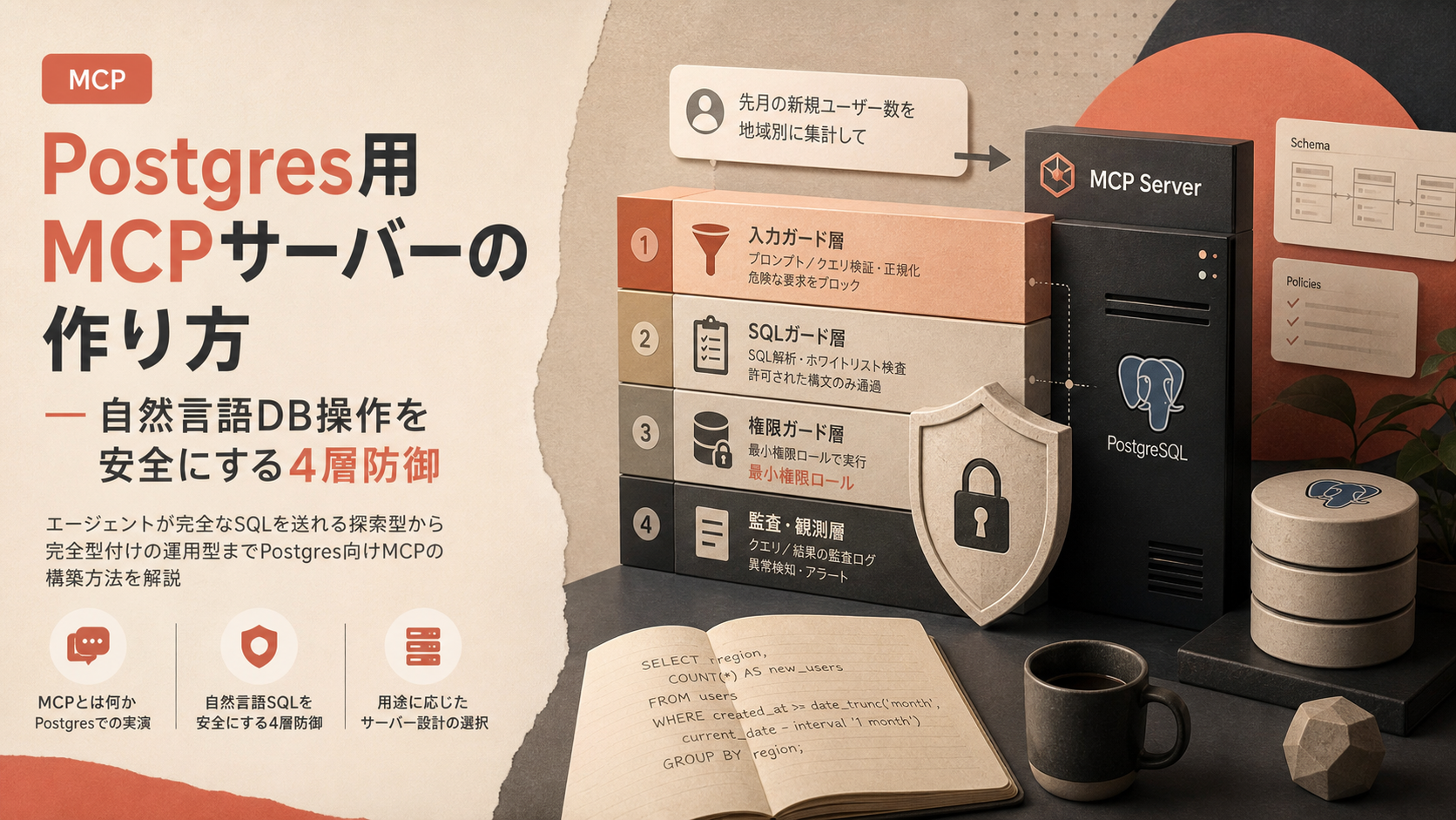 Postgres用MCPサーバーの作り方 — 自然言語DB操作を安全にする4層防御