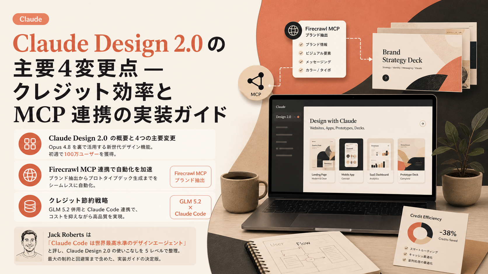 Claude Design 2.0 の主要4変更点 — クレジット効率と MCP 連携の実装ガイド