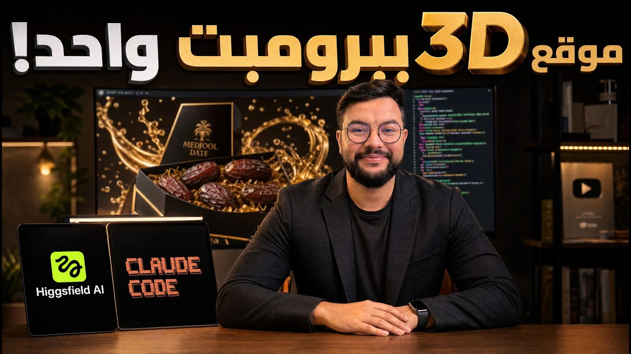 كيف تنشئ صفحة منتج تفاعلية (3D) قوية باستخدام  Claude Code & Higgsfield MCP