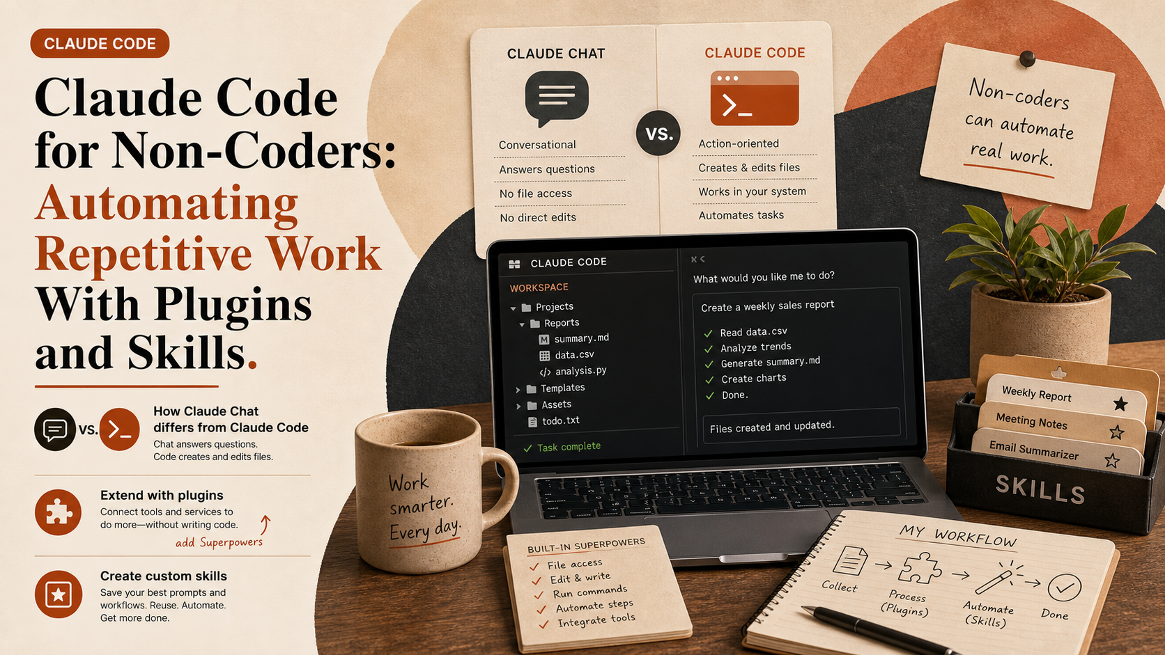 Claude Code for Non-Coders: Automating Repetitive Work With Plugins and Skills