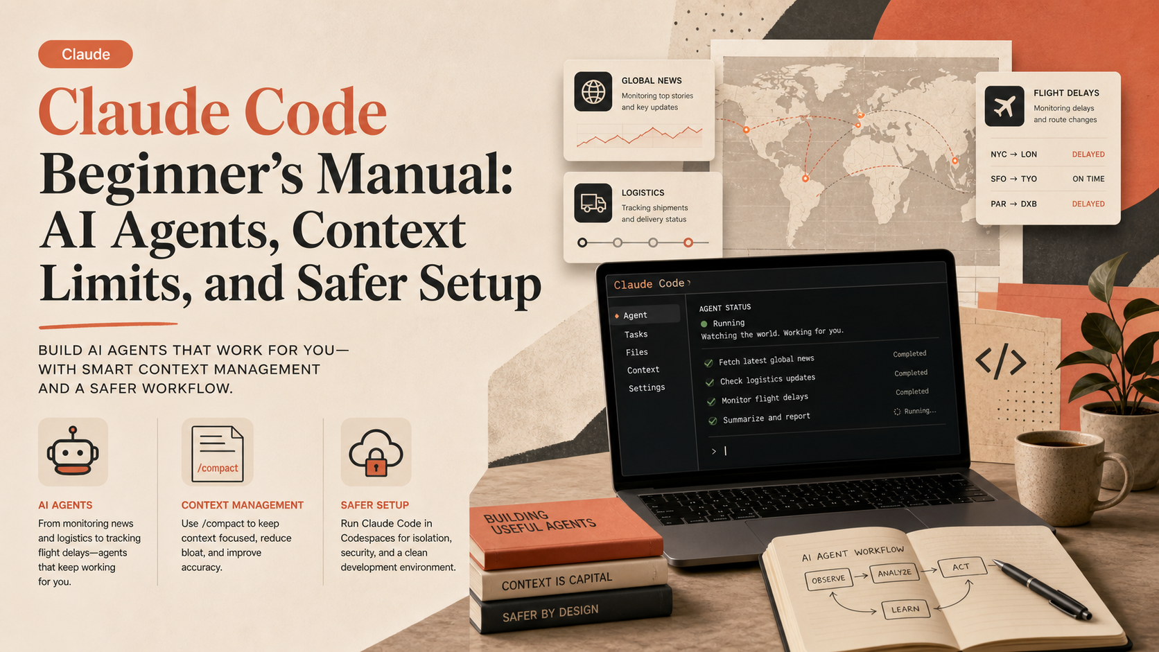 Claude Code Beginner's Manual: AI Agents, Context Limits, and Safer Setup