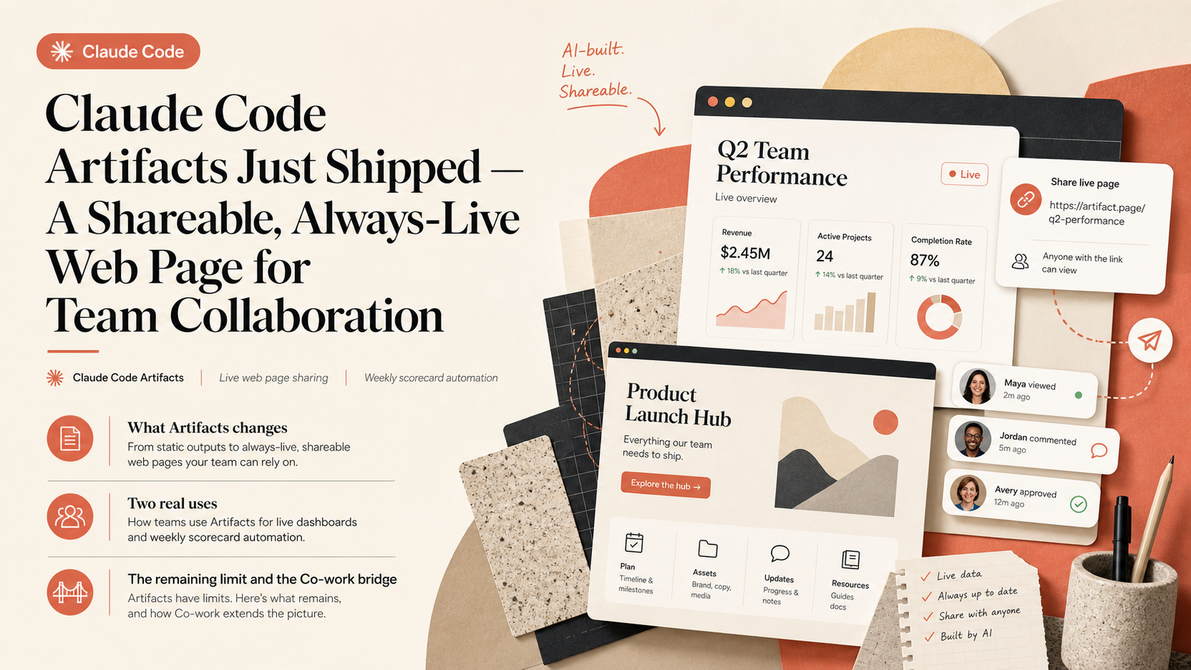 Claude Code Artifacts Just Shipped — A Shareable, Always-Live Web Page for Team Collaboration