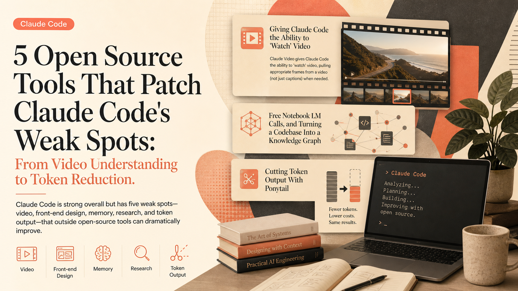 5 Open Source Tools That Patch Claude Code's Weak Spots: From Video Understanding to Token Reduction