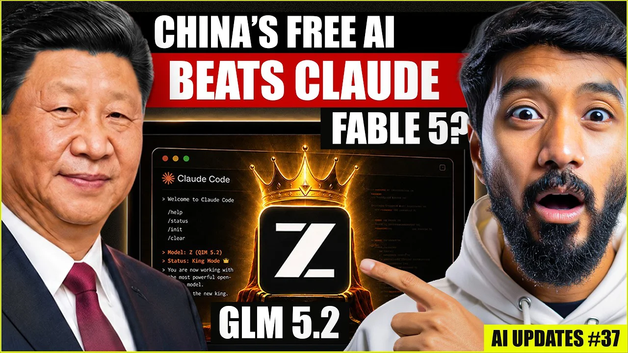 China Just Dropped A Free AI GLM 5.2 That Beats Claude Fable 5 (+16 AI Updates)
