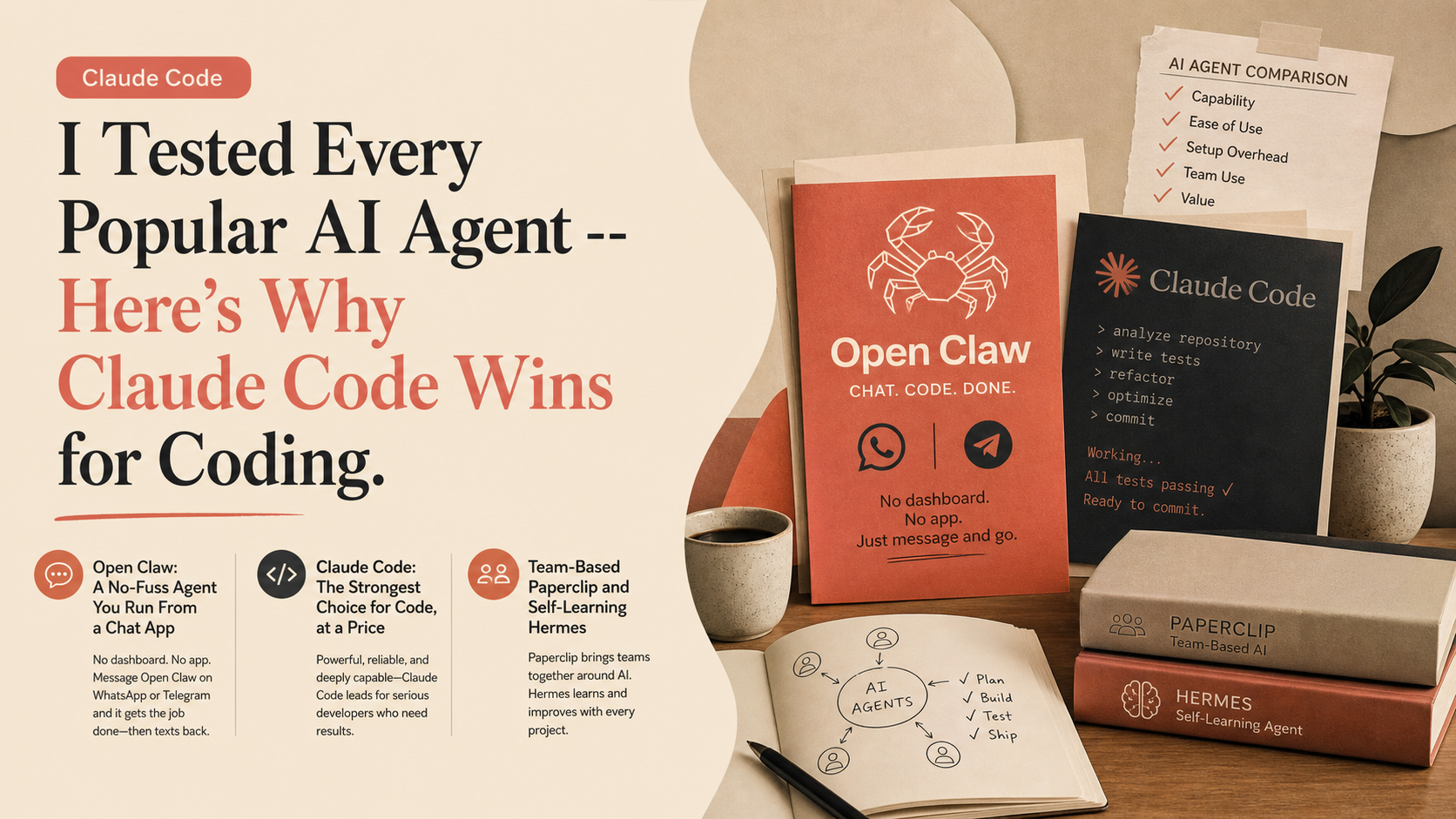 I Tested Every Popular AI Agent -- Here's Why Claude Code Wins for Coding
