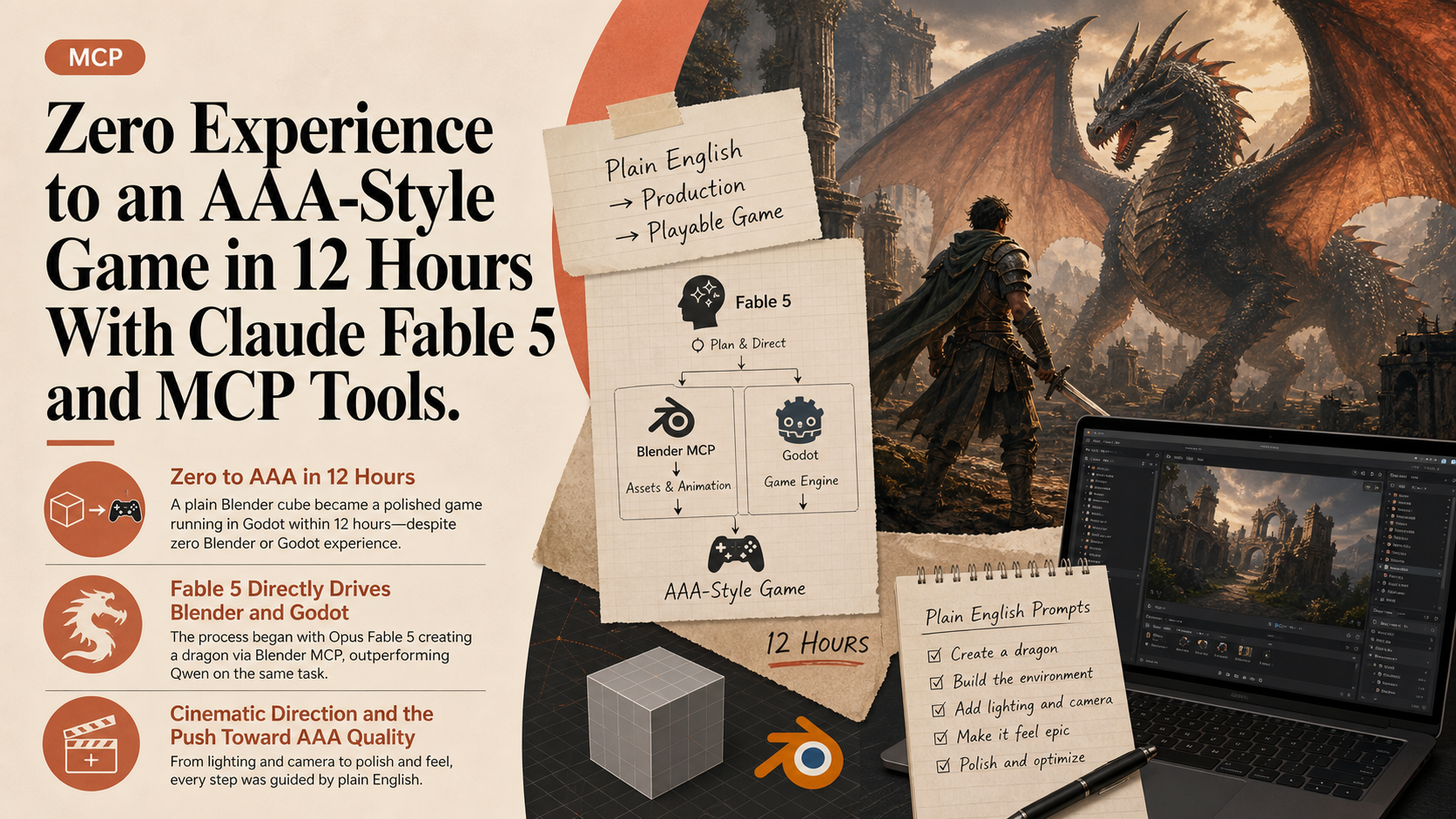 Zero Experience to an AAA-Style Game in 12 Hours With Claude Fable 5 and MCP Tools