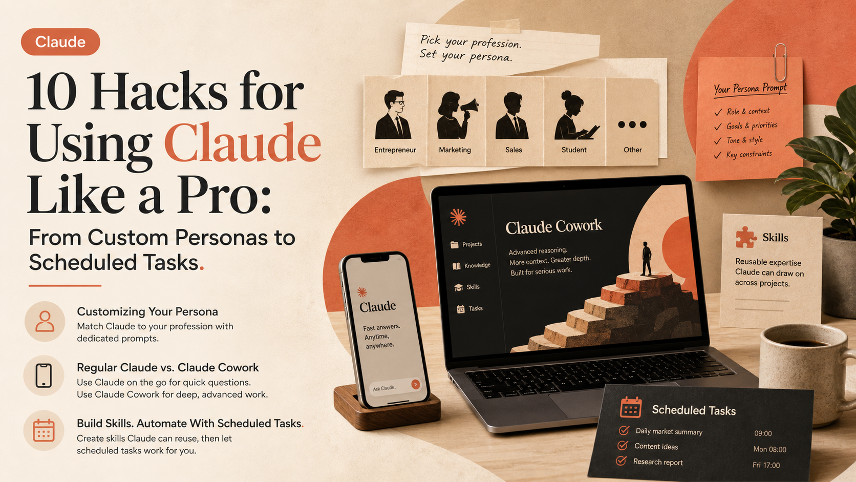 10 Hacks for Using Claude Like a Pro: From Custom Personas to Scheduled Tasks