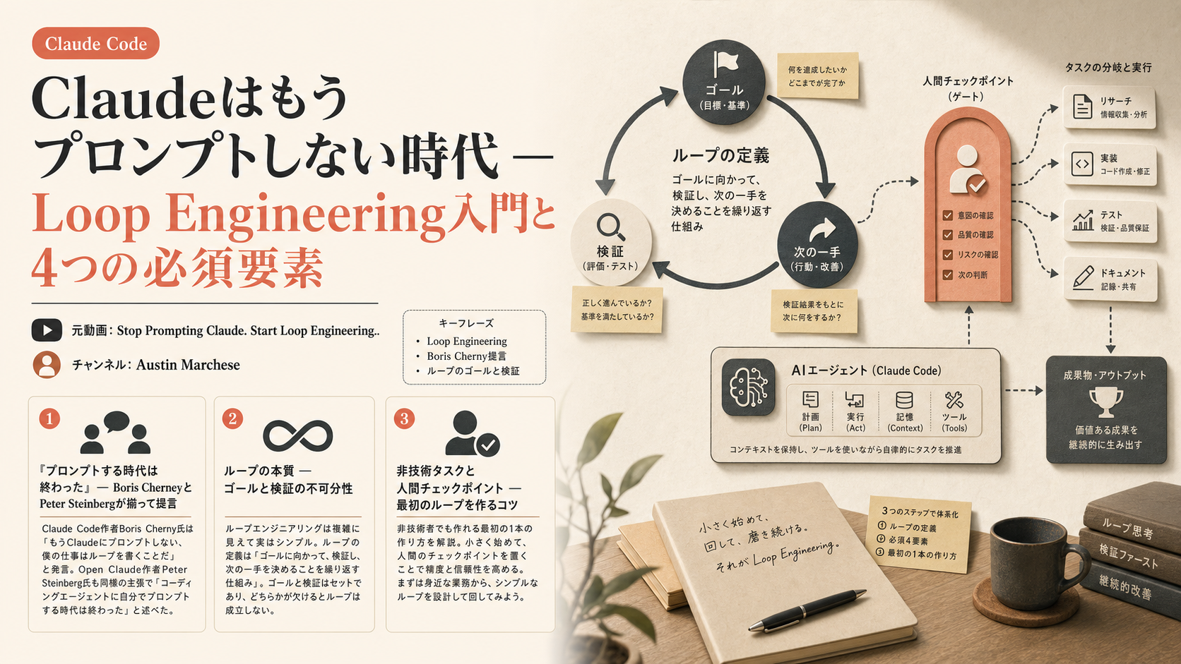 Claudeはもうプロンプトしない時代 — Loop Engineering入門と4つの必須要素