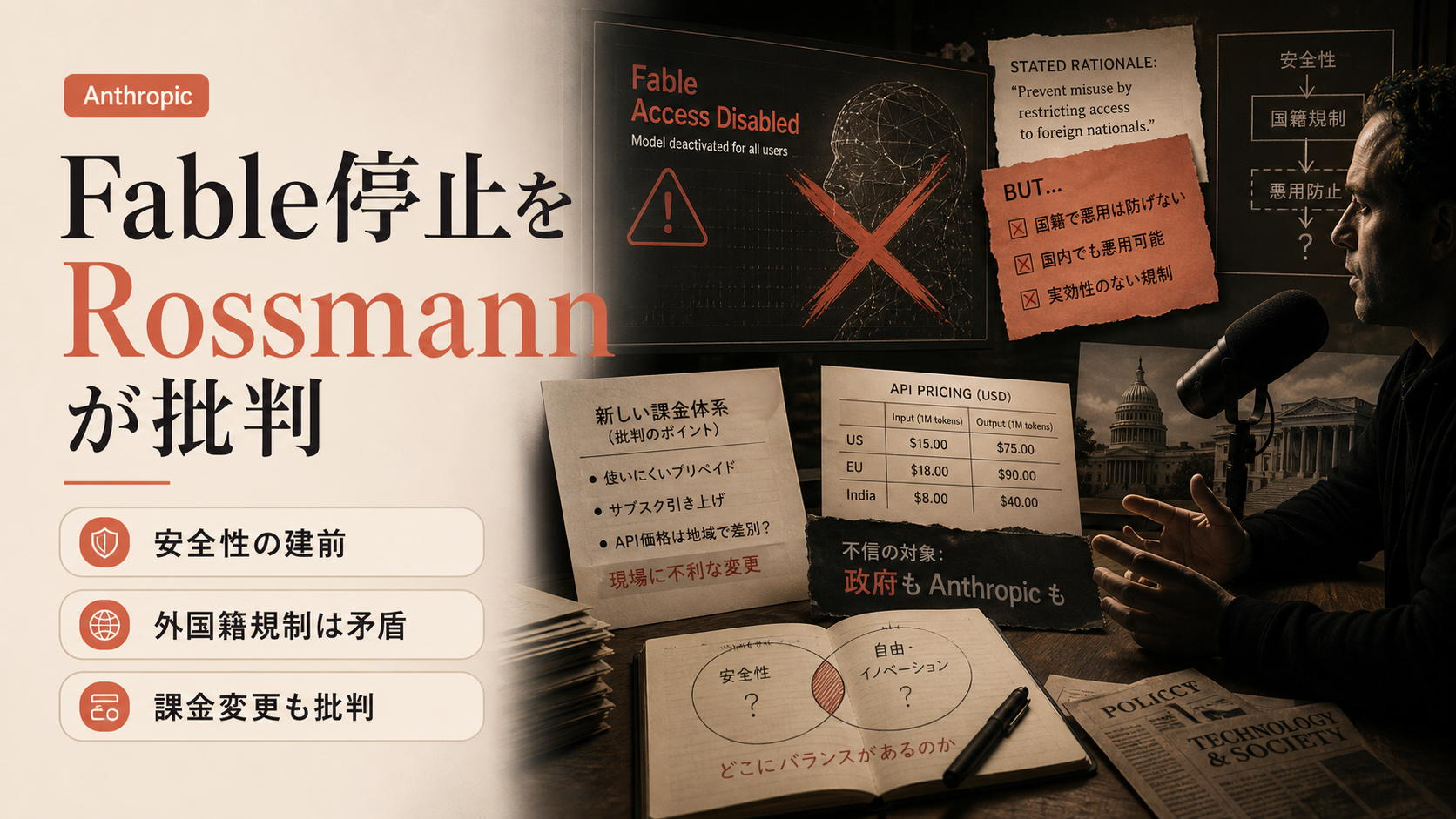 Fable停止騒動を斬る — 「安全性」の建前と矛盾を突くRossmannの批判