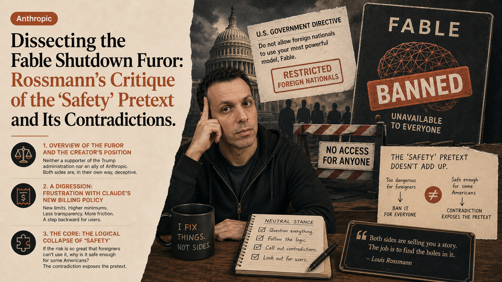 Dissecting the Fable Shutdown Furor: Rossmann's Critique of the 'Safety' Pretext and Its Contradictions
