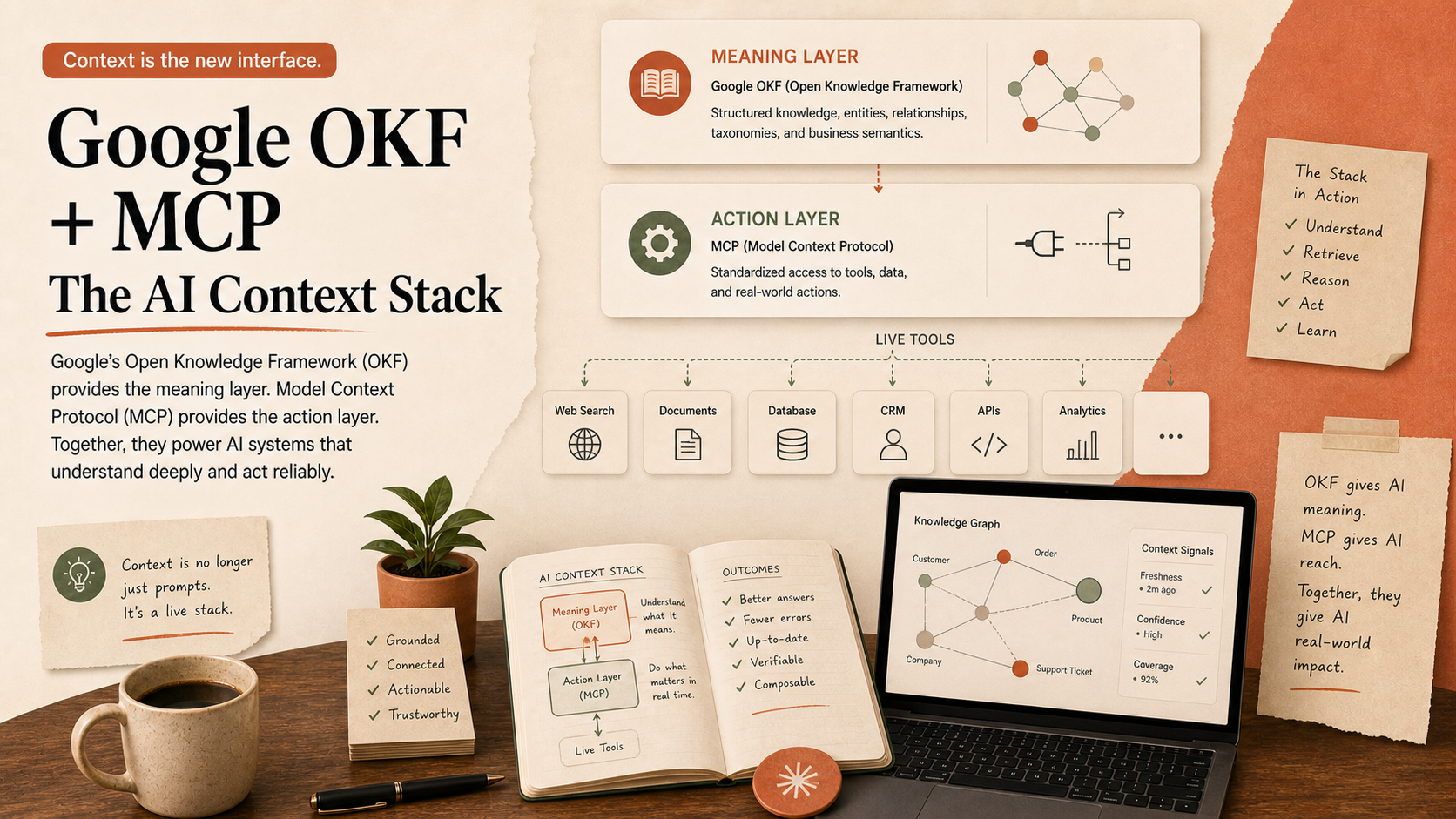 Google OKF + MCP — the AI context stack as meaning plus action