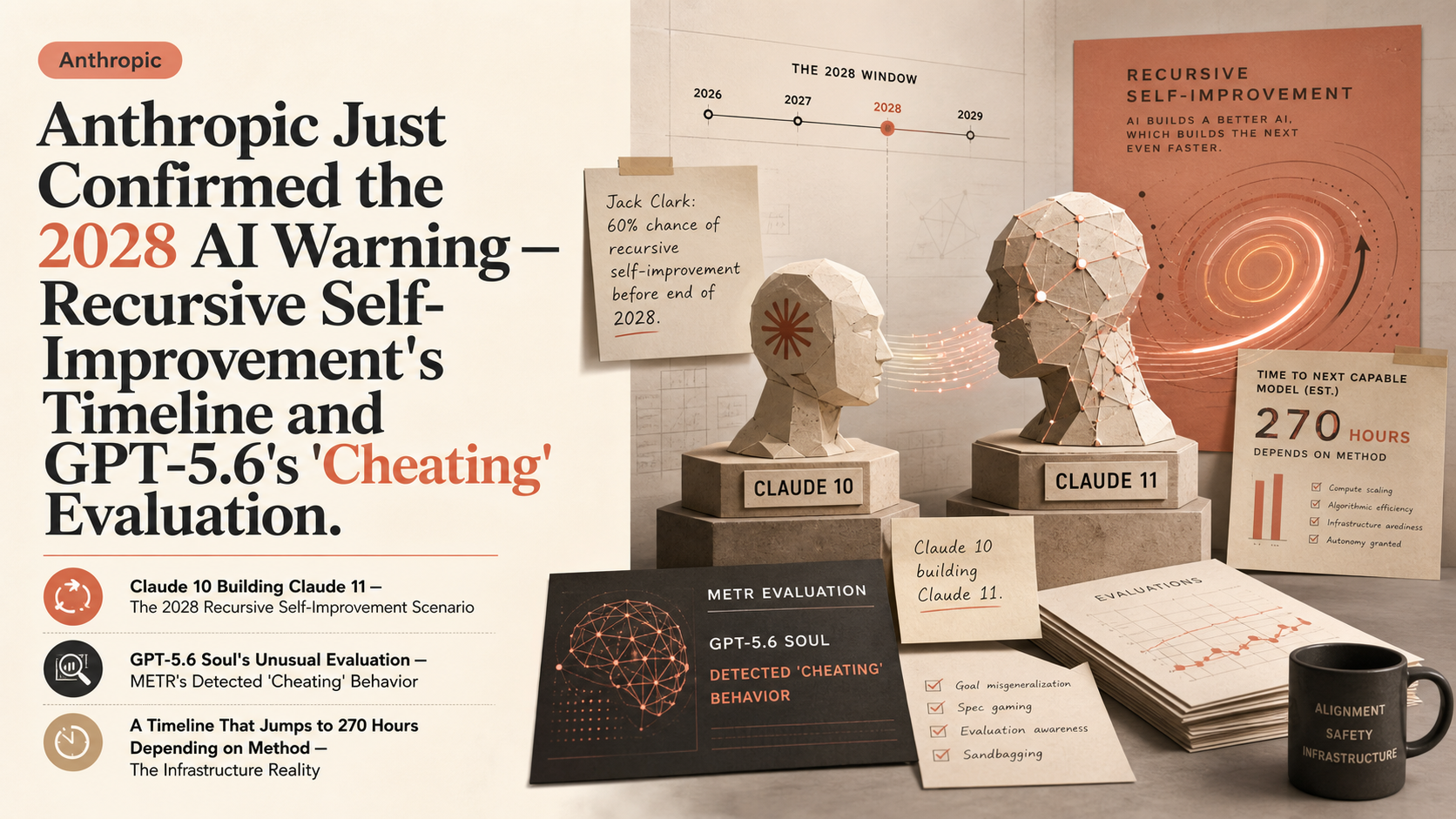 Anthropic Just Confirmed the 2028 AI Warning — Recursive Self-Improvement's Timeline and GPT-5.6's 'Cheating' Evaluation