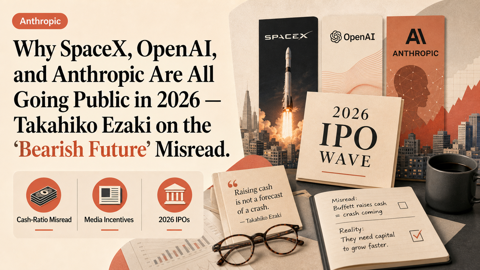 Why SpaceX, OpenAI, and Anthropic Are All Going Public in 2026 — Takahiko Ezaki on the 'Bearish Future' Misread