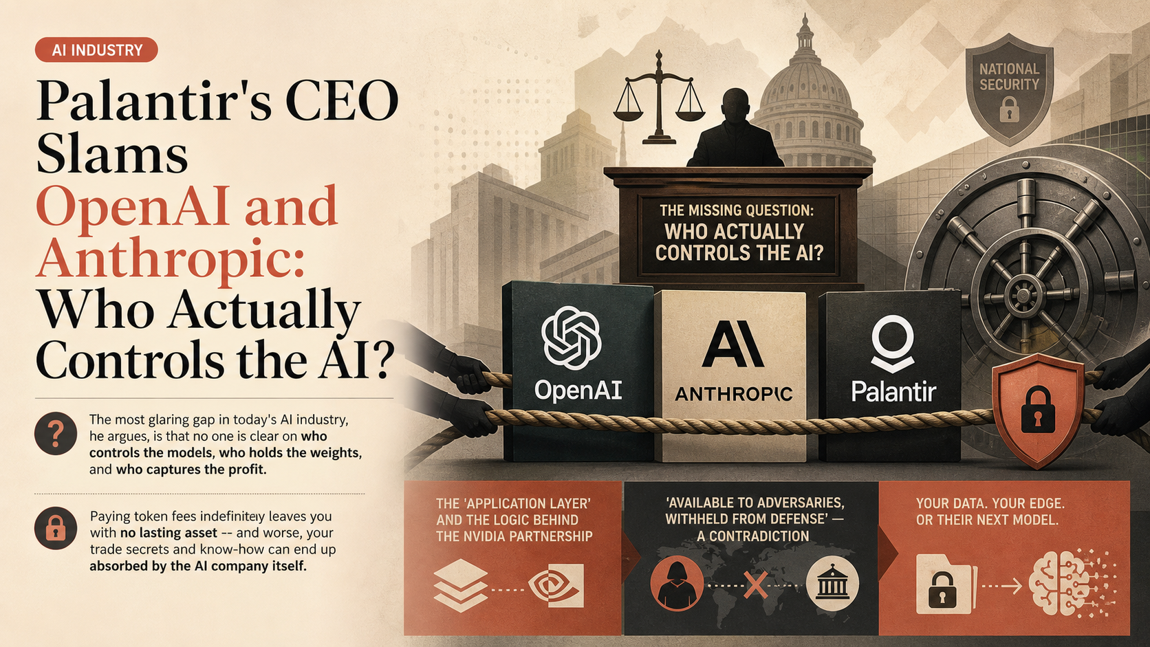 Palantir's CEO Slams OpenAI and Anthropic: Who Actually Controls the AI?
