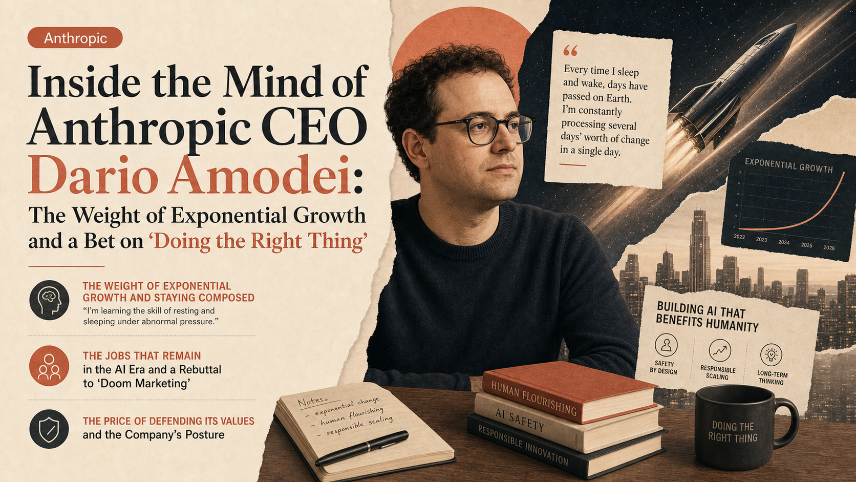 Inside the Mind of Anthropic CEO Dario Amodei: The Weight of Exponential Growth and a Bet on 'Doing the Right Thing'
